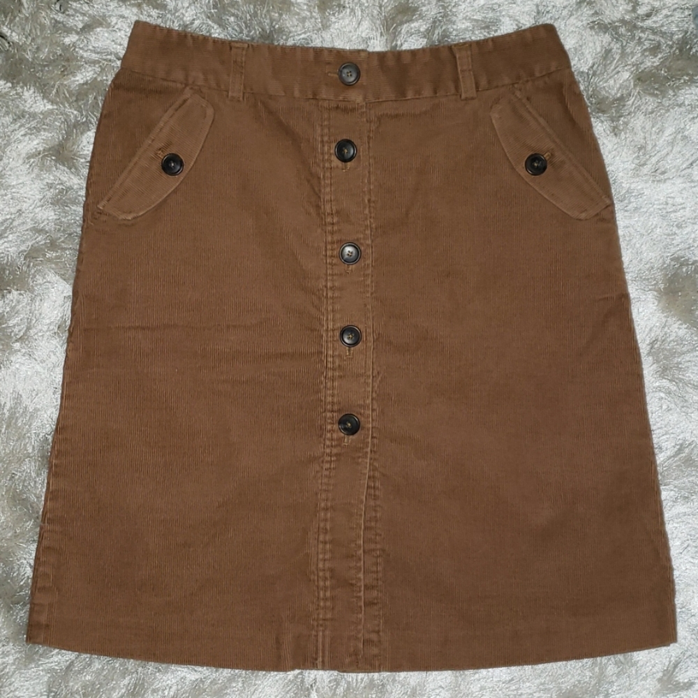 Brown corduroy skirt
